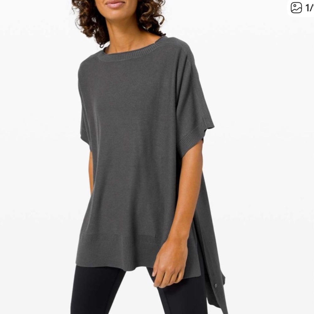 Lululemon be at ease poncho graphite grey one size